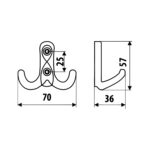 Крючок WR4235, Serpente, малый, Античная бронза, Gamet