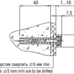 Держатель 5.36.04, D=16 мм, матированный никель, Lincos