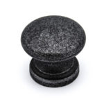 Ручка-кнопка 0021AVEFEAN, d 32 мм, черное железо, Poliplast