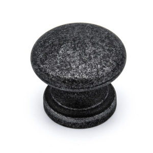 Ручка-кнопка 0021AVEFEAN, d 32 мм, черное железо, Poliplast