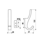 Крючок RW 0704 хром, Gamet