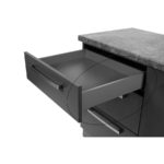 Slim Box комплект для ящика с клипом H=89 мм 500 мм (направляющие + боковины + заглушки + крепление фасада), Push open, графит, Rejs