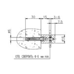 Держатель 5.19.001 D=16 мм, L =15 мм, S=3-6 мм, под серебро, Lincos