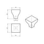 Ручка-кнопка WPO842.000.00G9 графит, Giusti