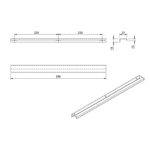 Ручка-профиль Zephir C4.500550.91 анодированный матовый черный, 2х225/550, Metakor