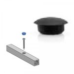 Заглушка пластиковая Cadro, комплект 2 шт., арт. 82922.0001, черный, Confurn