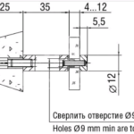 Держатель 5.28.01 L=35 мм, никель, Lincos