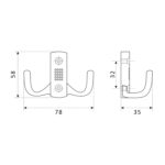 Крючок WP12-G3, золото, Gamet