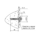 Держатель 5.01 Д S=6-8мм, черный глянец, Lincos