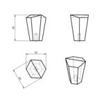Ручка кнопка GN56-L1 Honey, структурный графит, Gamet