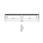 Ручка GRAF2, 04301178L291, брашированная латунь, 1178 мм, Viefe