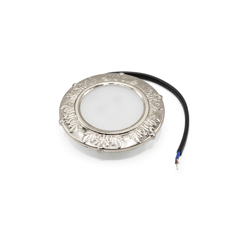 Светильник LED Artus-1, IP44, 220В, 4 Вт, матовый никель, 3000К,160Лм,7LED, кабель 0,2м