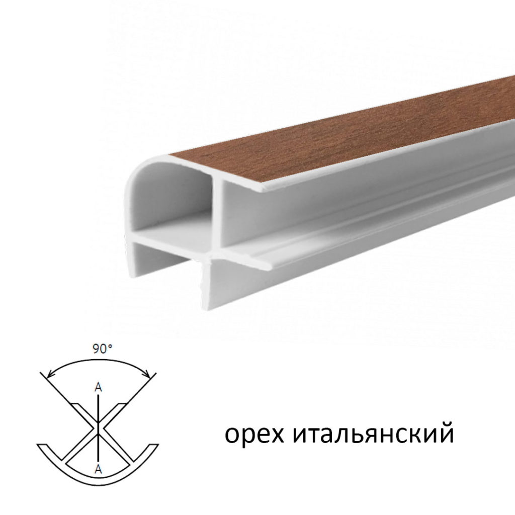 Угловое соединение 90° (итальянский орех) 1м.