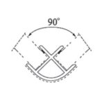 Угловое соединение 90° (итальянский орех) 1м.