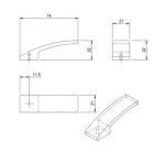 Ручка (крючок) GR27 античное золото, Gamet