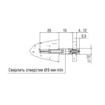 Держатель 5.28.01 L=60 мм, никель, Lincos