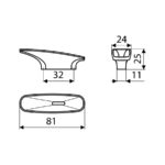 Ручка UU0708-P42/32 Cameleon, слоновая кость/матовый хром Gamet