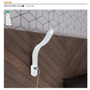 Светильник SILKA USB белый, 386*35, 12V, 1,2 W, 80 lm, IP20, Furnika