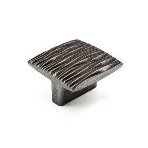 Ручка-кнопка Vintage Textured, глянцевое олово, 32, 50х50 мм, Metakor