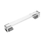 Ручка-скоба 0037BTRASCL128, 160 мм, хром/прозрачный, Poliplast