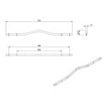 Ручка C-5769-522/352.P61, Apro, черный матовый, 352/522 мм, Nomet