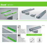 Направляющие скрытые Excel №665H 460мм полного выдвижения с доводчиком, с фиксатором, с 3D регулировкой, FGV
