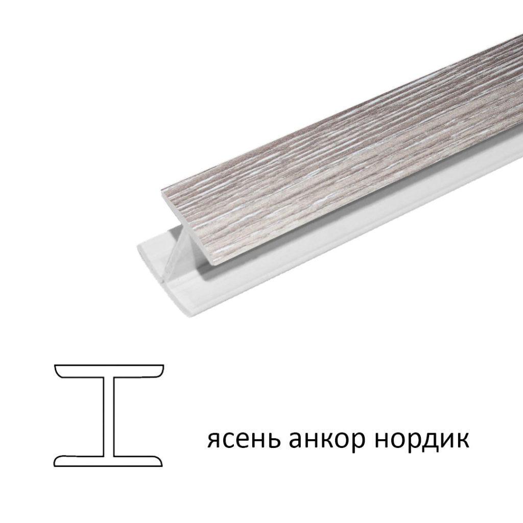 Угловое соединение 180° (ясень анкор нордик) 1м.