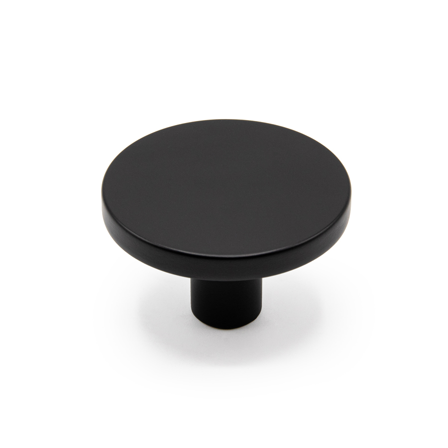 Ручка-кнопка COMO BIG, 0168041ZM2, матовый черный, D41 мм, Viefe