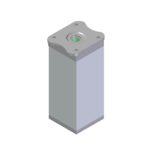 Опора квадратная 40х40 Н=150, с регулировкой, алюминий, Rejs