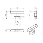 Ручка-кнопка WPO786.016.00N4, матовый черный, Giusti