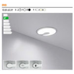 Светильник Ovo movement металлик, натуральное свечение, d 77, 12V, 2.1 W, 150 lm, IP20, Furnika