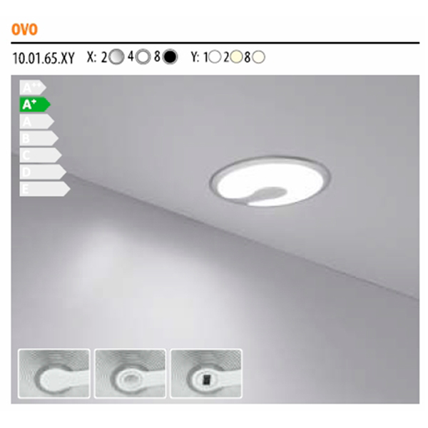 Светильник Ovo movement металлик, натуральное свечение, d 77, 12V, 2.1 W, 150 lm, IP20, Furnika
