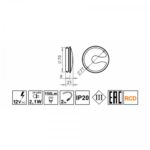 Светильник Ovo movement металлик, натуральное свечение, d 77, 12V, 2.1 W, 150 lm, IP20, Furnika