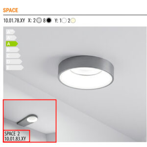 Светильник Space 2, металлик, натуральное свечение, d70, 160*70*15, 12V, 2.4 W, 110 lm, IP20, Furnika