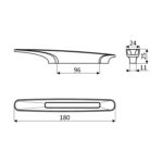 Ручка UU0708-P42/96 Cameleon, слоновая кость/матовый хром Gamet