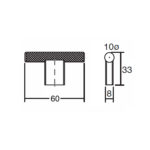 Ручка-кнопка GRAF2, 0430060L30, Т-образная, черный, 60x33 мм, Viefe