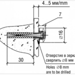 Держатель 5.10.02 D=16 мм, золото, Lincos