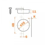 Петля Series 200 Key-hole Push/Snap-on с обратной пружиной, накладная 110 градусов, Salice