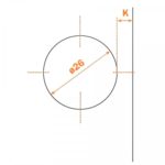 Стеклопетля Series 200 Key-hole/Snap-on накладная 94 градусов, Salice