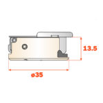 Петля Silentia + Series 100 Key-hole/Snap-on 105 градусов вкладная, с доводчиком, Salice