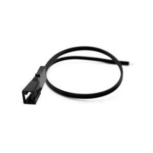Соединительный провод 2хAWG22 с коннектором LED (мама), 0,2м, черный, облуженные концы