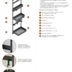Стеллаж HOUSE MASTER H-1700 L-500 левый полного выдвижения металл лак графит, Rejs