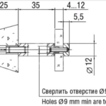 Держатель 5.28.04 L=35 мм, матированный никель, Lincos