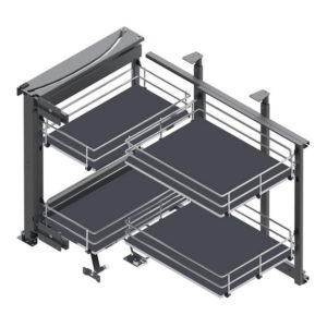 Волшебный угол MAXIMA SILVA Corner Front 900, левый, с доводчиком, хром / графит, Rejs