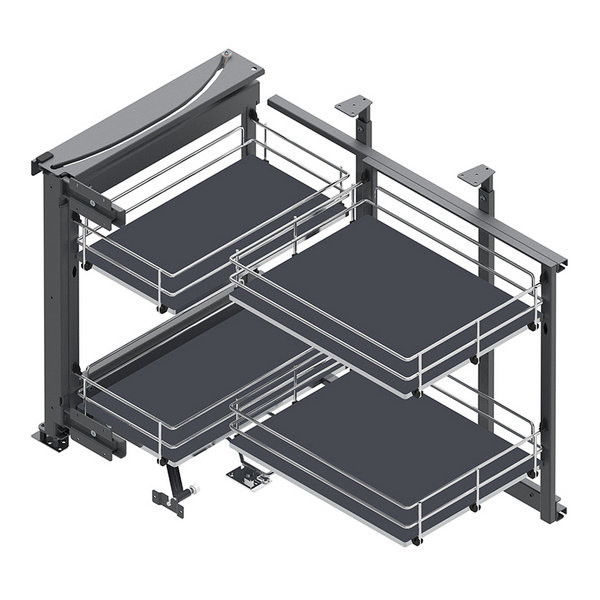 Волшебный угол MAXIMA SILVA Corner Front 900, левый, с доводчиком, хром/графит, Rejs
