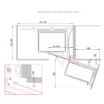 Волшебный угол MAXIMA SILVA Corner Front 900, левый, с доводчиком, хром/графит, Rejs