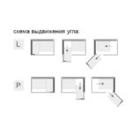 Волшебный угол MAXIMA SILVA Corner Front 900, левый, с доводчиком, хром/графит, Rejs