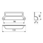 Ручка UP12-L31/96, Frame, черный матовый, Gamet