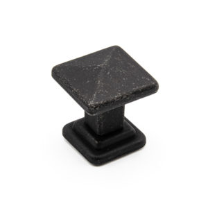 Ручка-кнопка Tower Square, чугун 35х35, Metakor