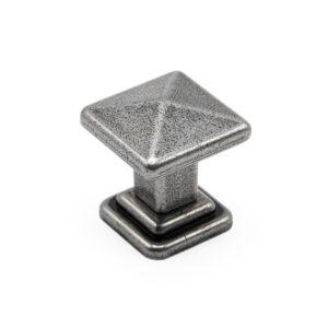 Ручка-кнопка Tower Square, глянцевое олово 35х35, Metakor
